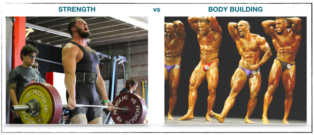 Muscle strength versus body building