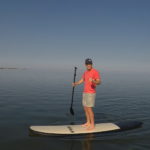 Man doing Stand up paddle boarding